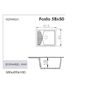 Кухонная гранитная мойка FOSTO 58x50 SGA-806 (страда) FOS5850SGA806