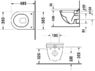 Инсталляция Grohe 38750 или 38755+ 2202090000 Starck3 Compact Унитаз консольный укороченный 360х485 с крышкой плавного опускания Duravit (Германия) (38750 или 38755+ 2202090000)