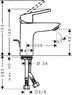 HANSGROHE Logis Loop cмеситель для раковины (арт.71154000)