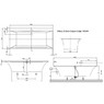 Квариловая ванна Villeroy&Boch Squaro Edge 190x90 с ножками и сифоном UBQ190SQE2DV-01