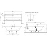 Квариловая ванна Villeroy&Boch Squaro Edge 180x80 с ножками и сифоном UBQ180SQE2DV-01