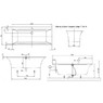 Квариловая ванна Villeroy&Boch Squaro Edge 170x75 с ножками и сифоном UBQ170SQE2DV-01