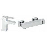 Набор смесителей для раковины и душа GENEBRE Kenjo 1+1 02KE-shower 63130264566+63110264567
