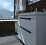 Тумбы с умывальником SANWERK GRETA 60 цв. белый с умывальником Канте 2F MV0000617