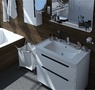 Тумбы с умывальником SANWERK GRETA 70 цв. белый с умывальником Канте 2F MV0000619