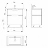 Тумбы с умывальником SANWERK ALESSA 70  цв. белый с умывальником Канте 2F, MV0000632