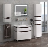 Тумбы с умывальником SANWERK ALESSA 70  цв. венге с умывальником Канте 2F, MV0000601