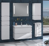 Тумбы с умывальником SANWERK ALESSA AIR 70  цв. белый с умывальником Канте 2F, MV0000638