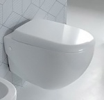 Унитаз подвесной, сидение для унитаза белое, плавное закрывание Hidra ABW10ABZ