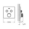 GROHE Grohtherm SmartControl Термостат для душа, внешняя часть, на 2 потребителя 29124000