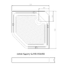 Душовий бокс DUSEL GLARE Black Matt 90x90x210 скло прозоре, профіль чорний Dusel-573