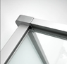 Душовий бокс DUSEL AVENUE Satin 95x95x210 скло прозоре, профіль сатин Dusel-575