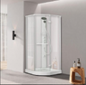 Душовий бокс DUSEL AVENUE Satin 95x95x210 скло прозоре, профіль сатин Dusel-575