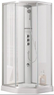Душовий бокс DUSEL GLARE White Matt 90x90x210 скло прозоре, профіль білий Dusel-574