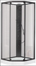 Душовий бокс DUSEL GLARE Black Matt 90x90x210 скло прозоре, профіль чорний Dusel-573