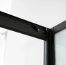 Душовий бокс DUSEL GLARE Black Matt 90x90x210 скло прозоре, профіль чорний Dusel-573