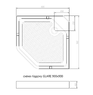 Душовий бокс DUSEL GLARE Satin 90x90x210 скло прозоре, профіль сатин, без даху Dusel-572