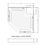 Душовий бокс DUSEL GLARE White Matt 90x90x210 скло прозоре, профіль білий Dusel-574