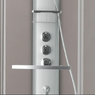 Душовий бокс DUSEL AVENUE Satin 95x95x210 скло прозоре, профіль сатин Dusel-575
