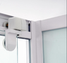Душовий бокс DUSEL GLARE White Matt 90x90x210 скло прозоре, профіль білий Dusel-574