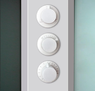 Душовий бокс DUSEL GLARE White Matt 90x90x210 скло прозоре, профіль білий Dusel-574