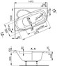 Ванна акриловая Vagnerplast Selena 147 VPBA141SEL3LE-01/NO
